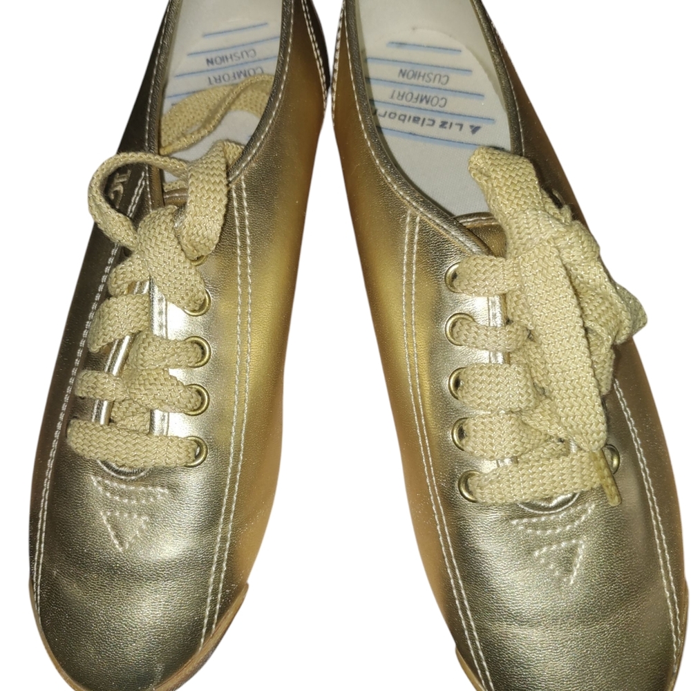 Gold Liz Claiborne Step-Out Sneakers